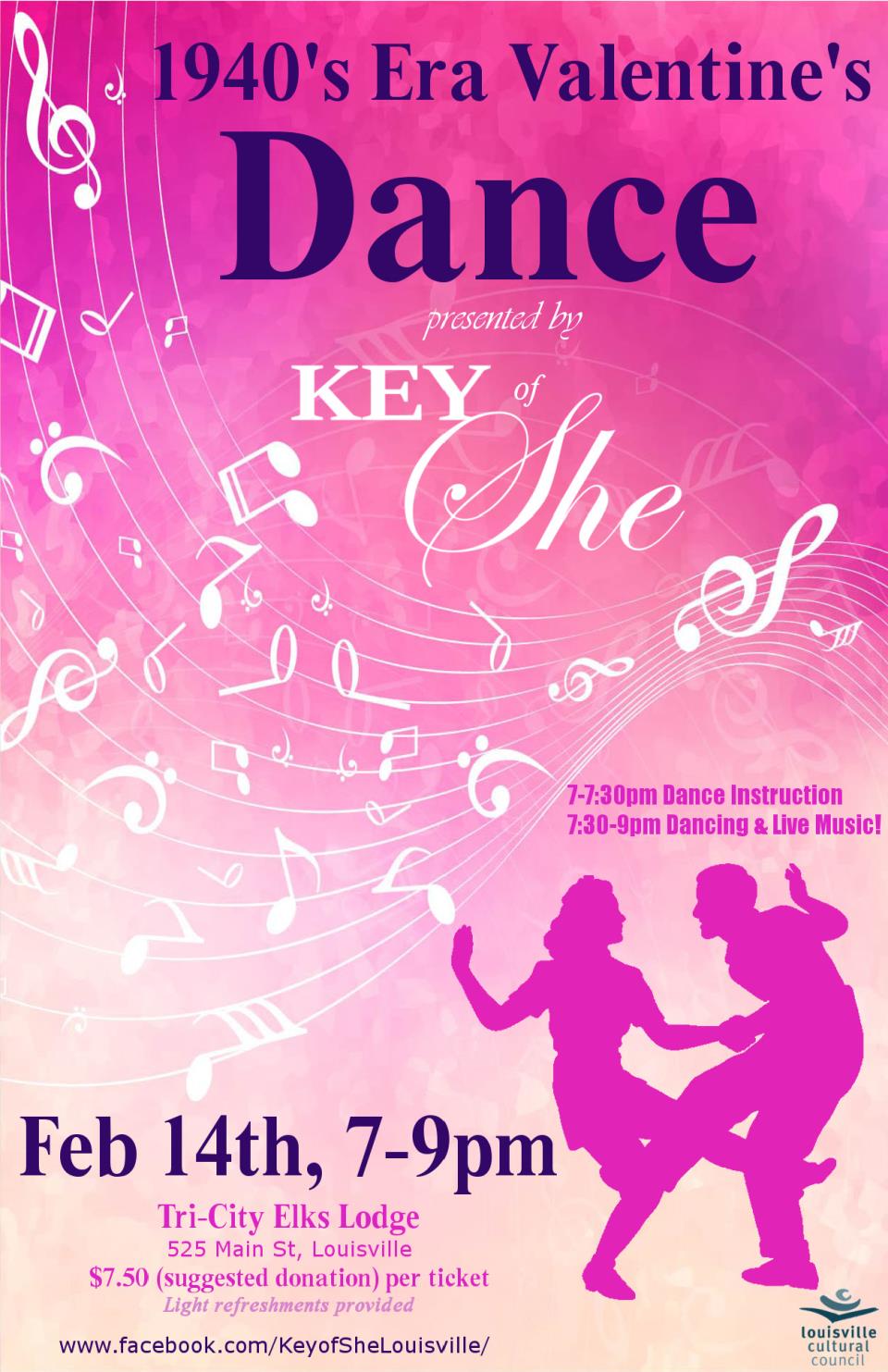 pink background dance flyer