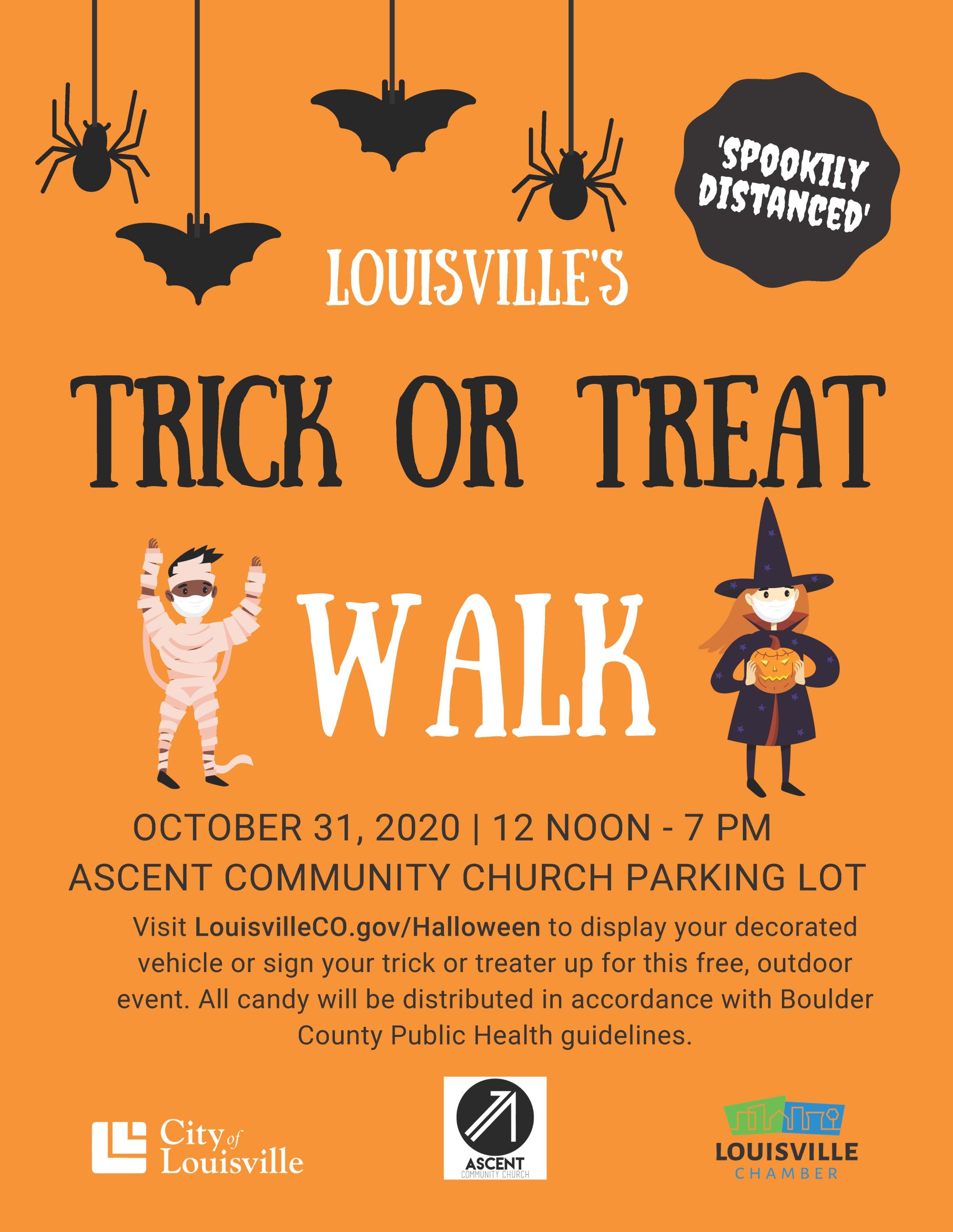 Trick or Treat walk poster