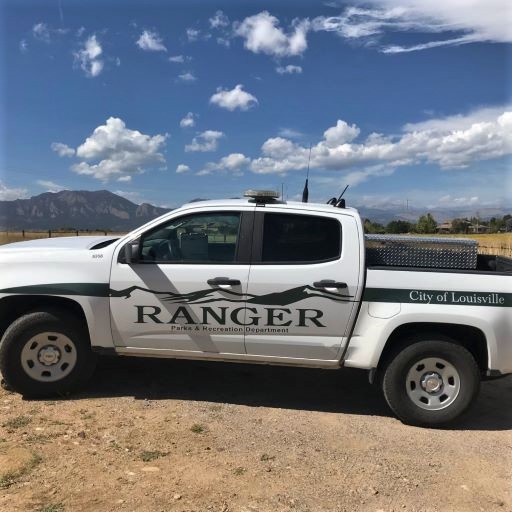 Ranger truck with mountain backdrop