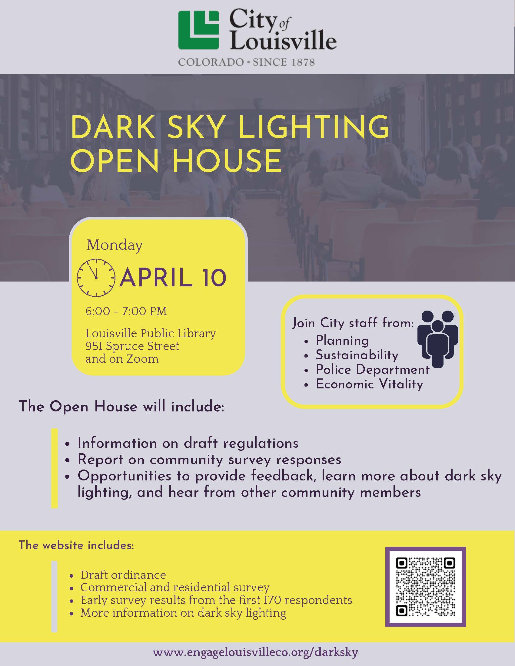 Louisville Dark Sky Open House Flyer