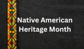 Native American Heritage Month, a beaded band is shown