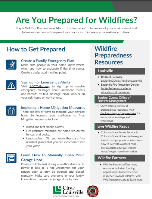 Wildfire preparedness Flyer