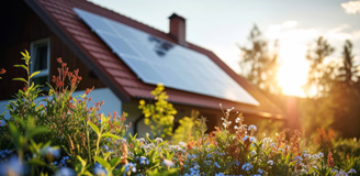 House with Solar Panel