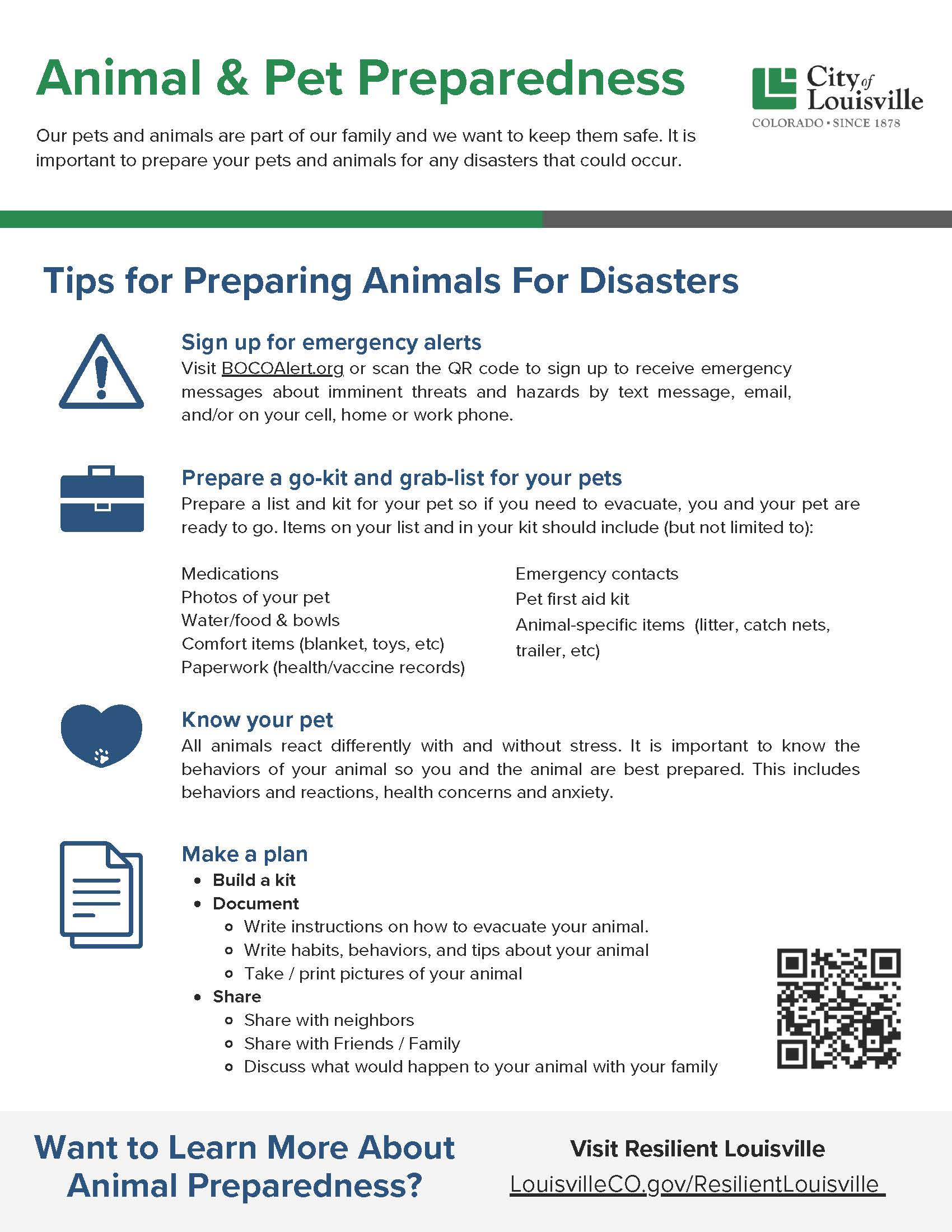 Animal Preparedness