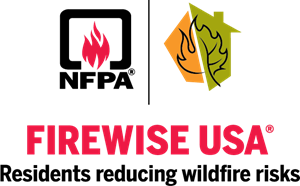 firewise-logo and words residents reducing wildfire risk