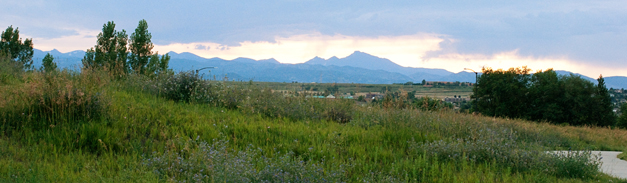 Front Range at dusk from 88th